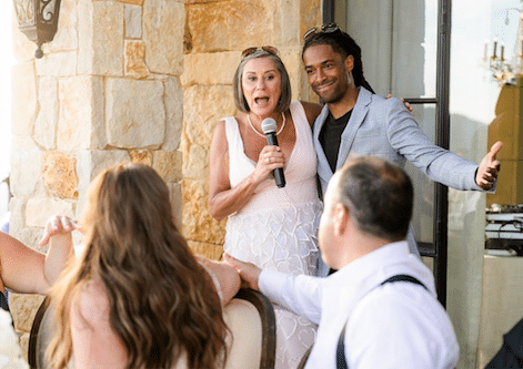 wedding DJ will gill with mother of the bride