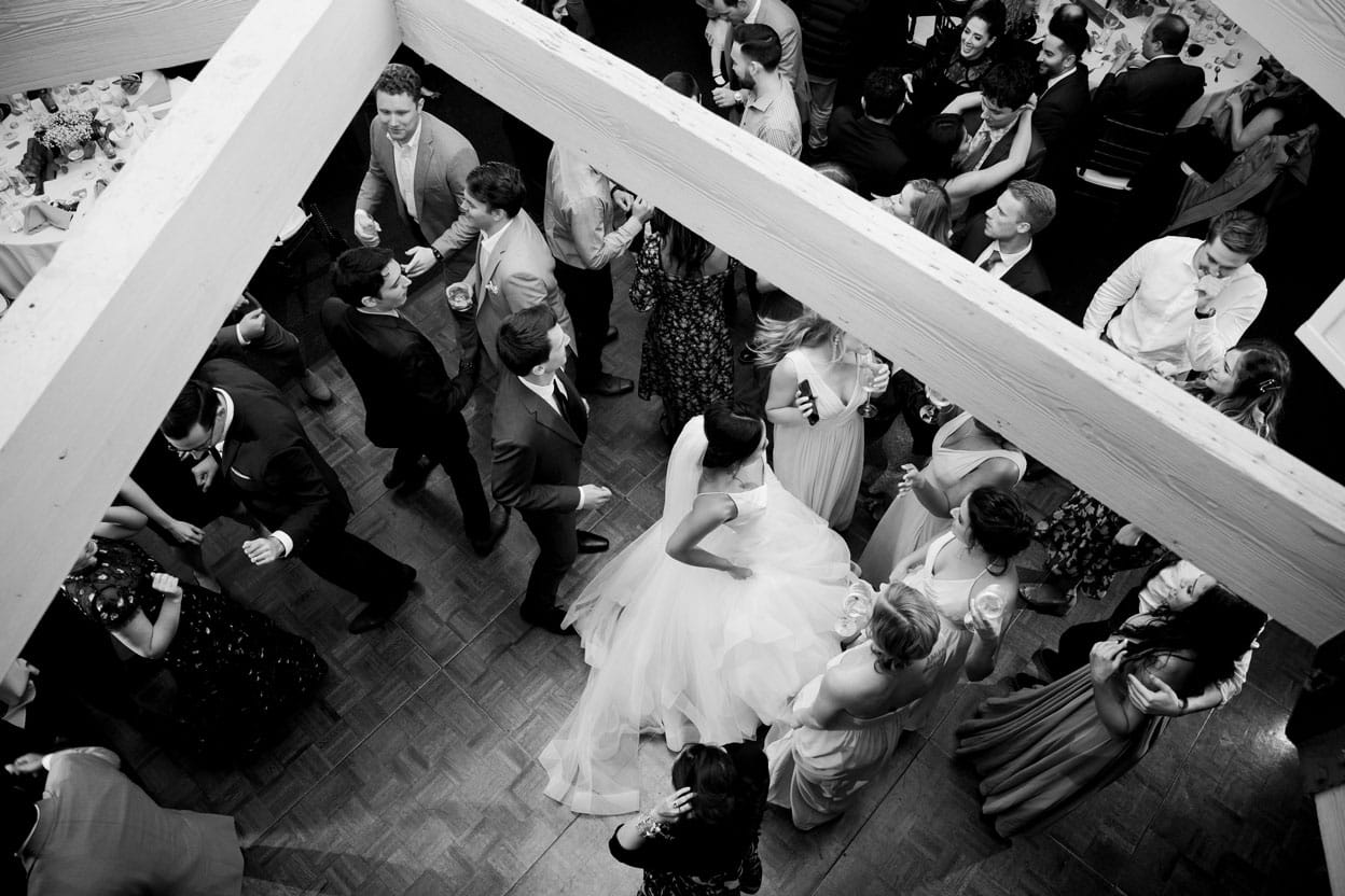 wedding DJ services dance floor black white