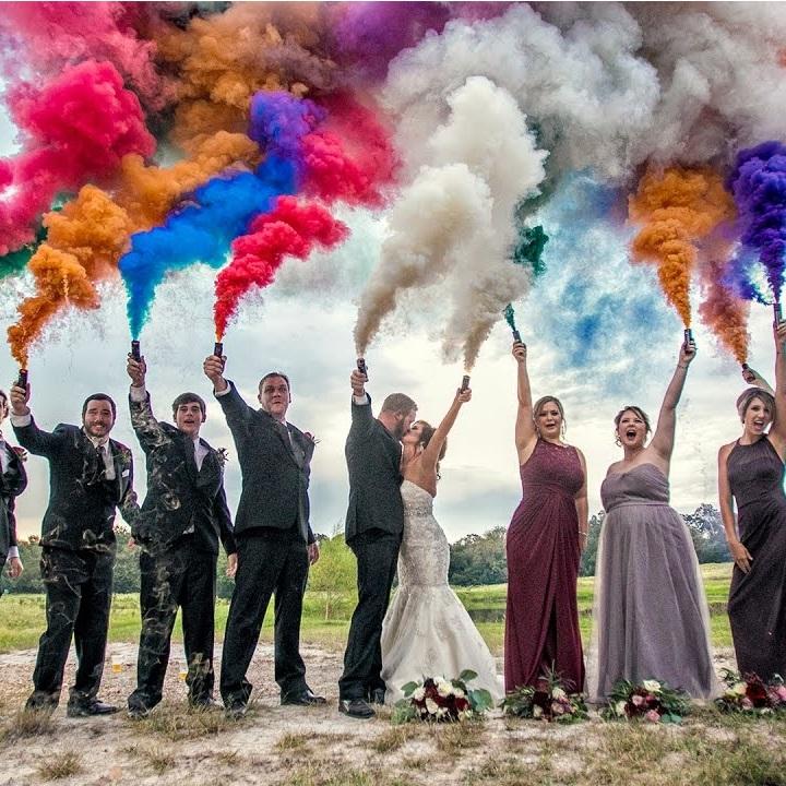 wedding smoke bombs