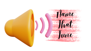 A logo representation of the game "Name that Tune"