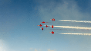 Fighter planes air exhibition
