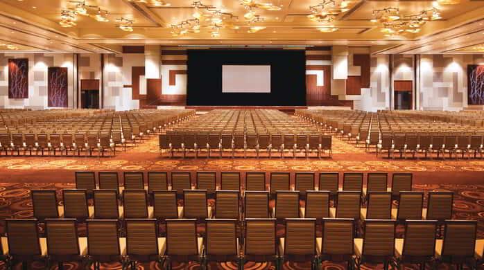 Corporate event ballroom set up at Aria Resort and Casino