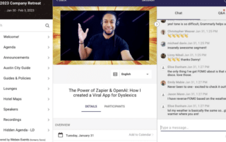 A screengrab of DJ Will Gill conducting a virtual event