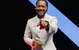 Corporate Emcee Will Gill performing at an event in Las Vegas
