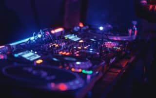 Colorful DJ mixer