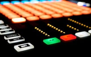 DJ controller and buttons full of lights