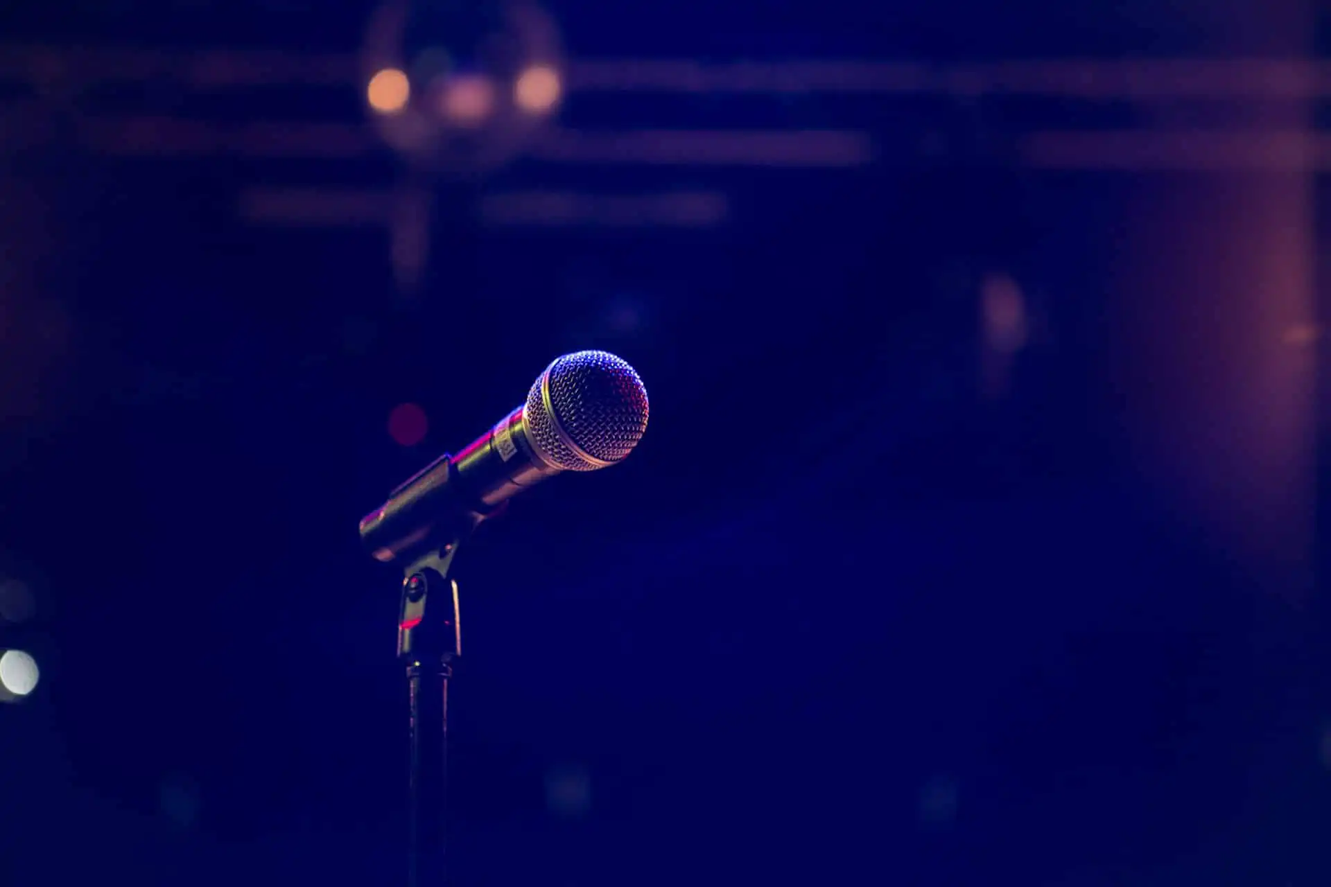 Microphone that corporate band uses for their event