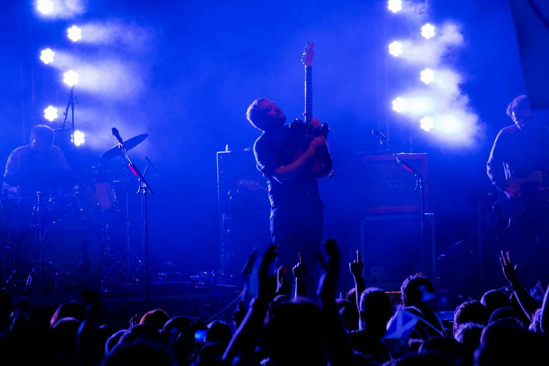 Musicians performing at stage