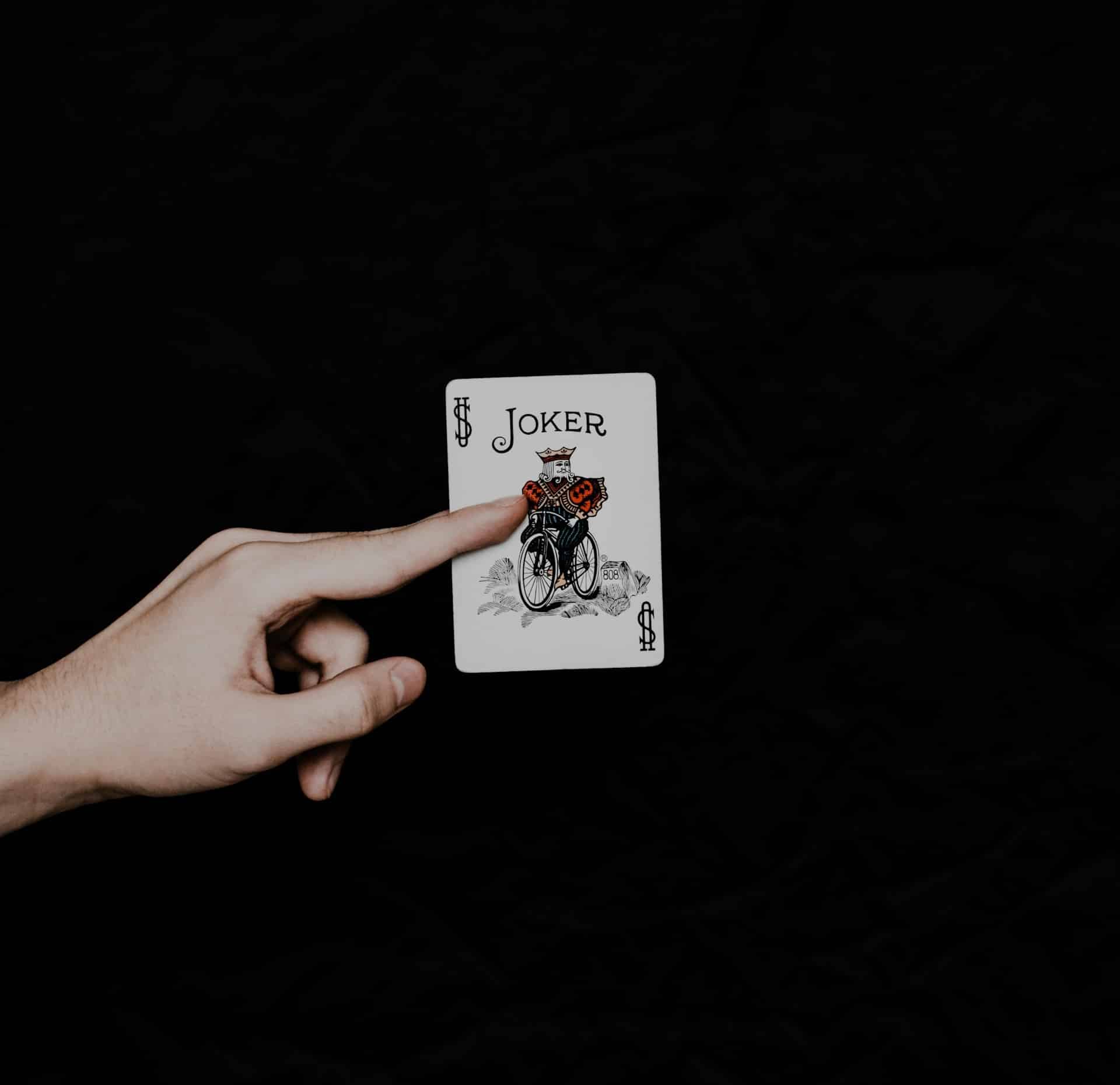A playing card used by magicians for special events