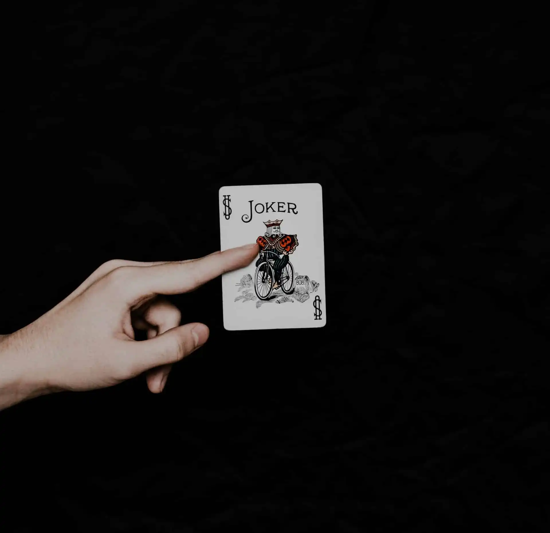 A playing card used by magicians for special events