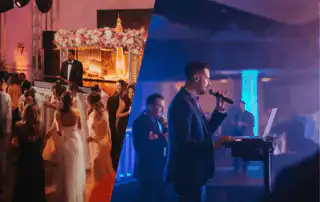 The left side is a wedding DJ at Las Vegas and the right side is a corporate DJ at Las Vegas