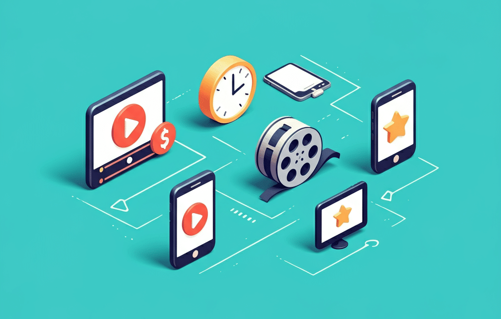 A background showcasing a network of benefits of streaming services​