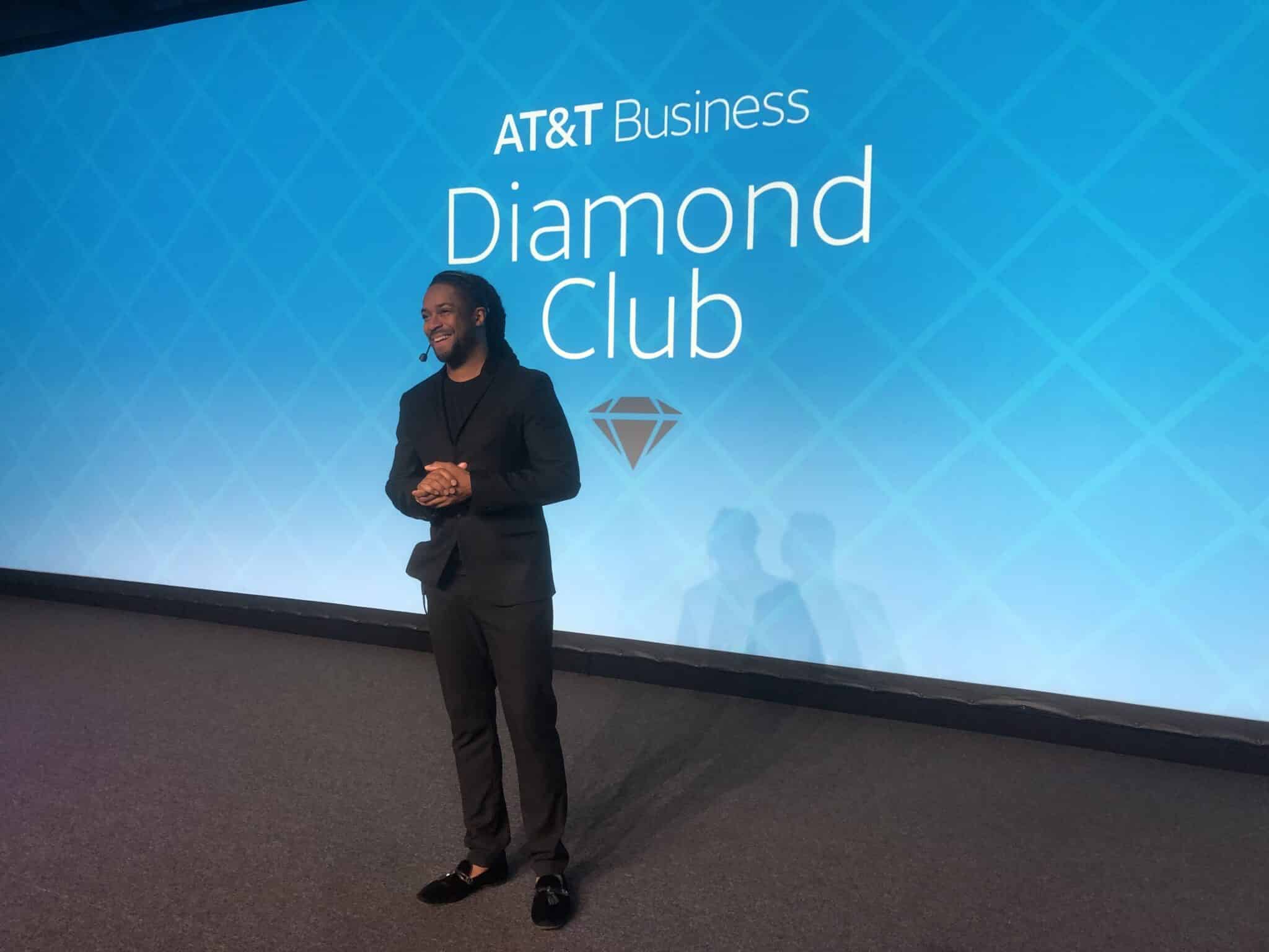 corporate emcee Will Gill in AT&T Business Diamond Club