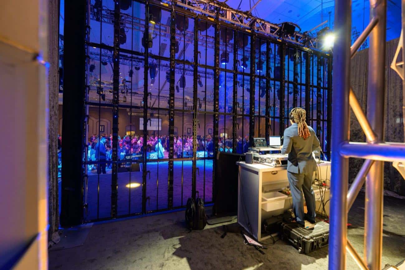 Corporate event DJ Will Gill performing at a Las Vegas corporate event