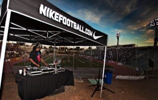 DJ Will Gill DJing at a Nike corporate event