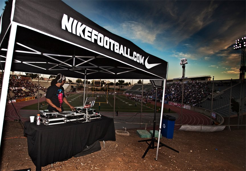 DJ Will Gill DJing at a Nike corporate event