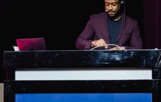 Corporate event DJ Will Gill DJing at a WalkMe event